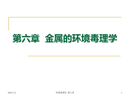 第六章重金属及放射性安全评价PPT课件