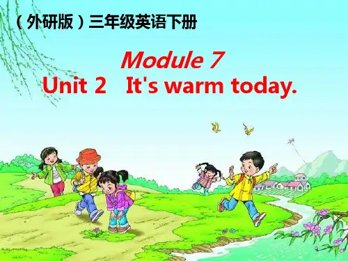 三年级英语下册课件-Module 7 Unit 2 It's warm today162-外研版（三起）