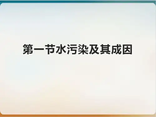 人教版地理选修6环境保护水污染及其成因PPT课件