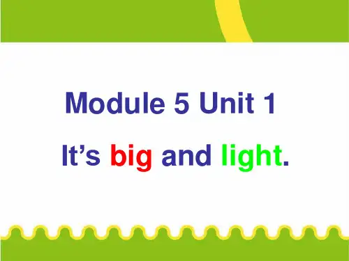 外研版(三起)五年级下册英语M5U1  It's big and light (共16张PPT)