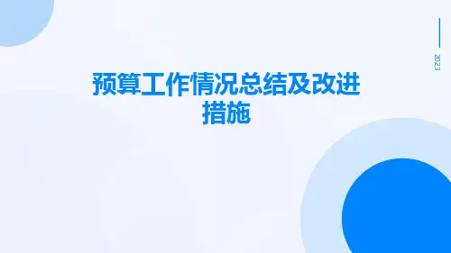 预算工作情况总结及改进措施