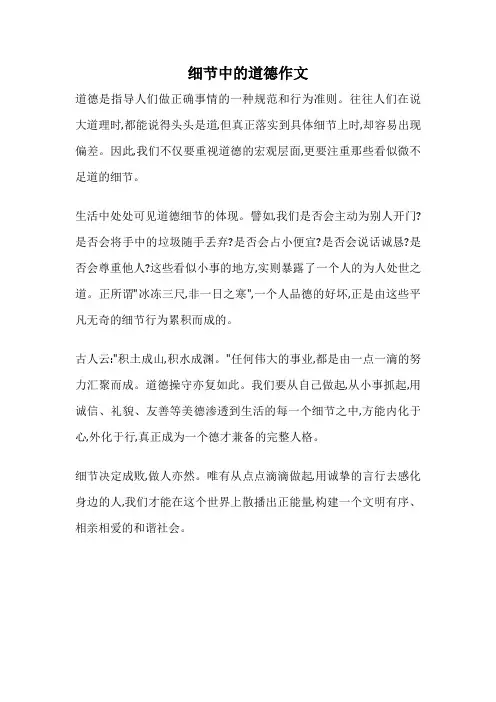 细节中的道德作文