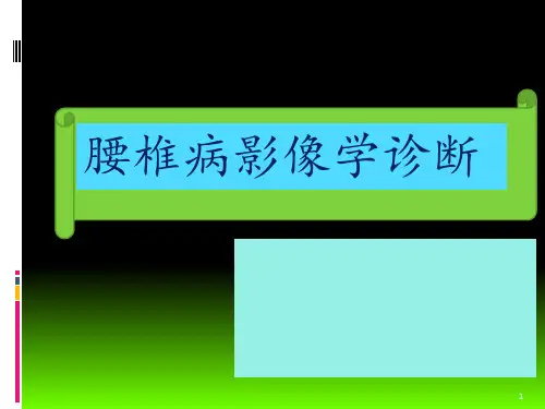 腰椎间盘突出影像学 ppt课件