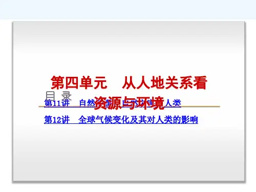 第4单元从人地关系看资源与环境课件鲁教版课件