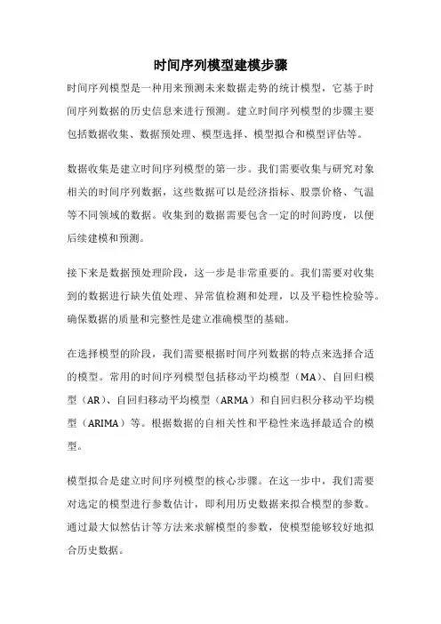 时间序列模型建模步骤