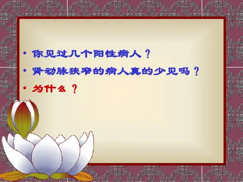 肾动脉狭窄的超声诊断