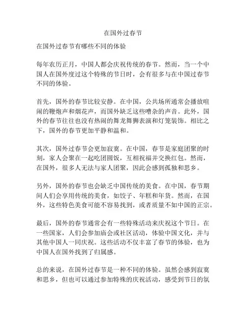 在国外过春节