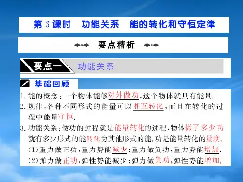 步步高高考物理第一轮复习课件：第五章 机械能守恒定律 第6课时 功能关系 能的转化和守恒定律 (2)