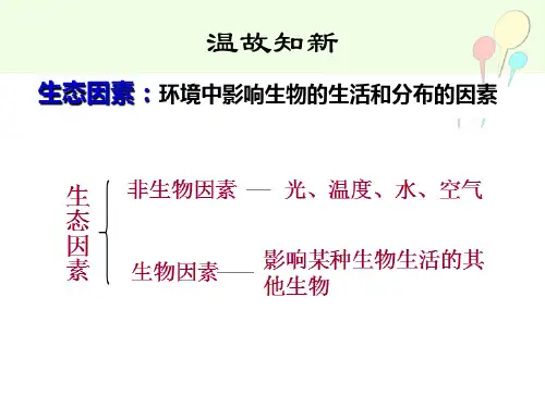 人教版初中生物七年级上册第一单元 第二章 第一节 生物与环境的关系 课件(共15张PPT) (1)