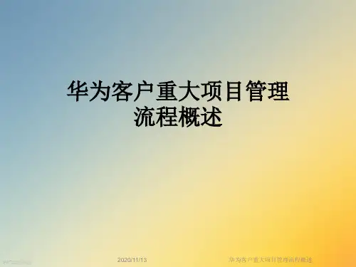 华为客户重大项目管理流程概述