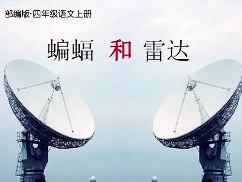 2019年最新部编版(统编版)四年级语文上册第6课公开课课件《蝙蝠和雷达》PPT