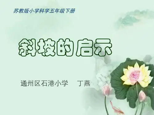 五年级下 -斜坡的启示苏教版ppt完美课件( 19张ppt)