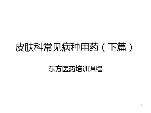 皮肤科常见病种用药(店员培训版-下篇)PPT课件