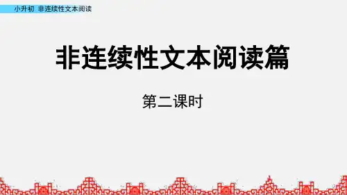 人教版部编版小学六年级小升初语文非延续性文本阅读训练课件PPT