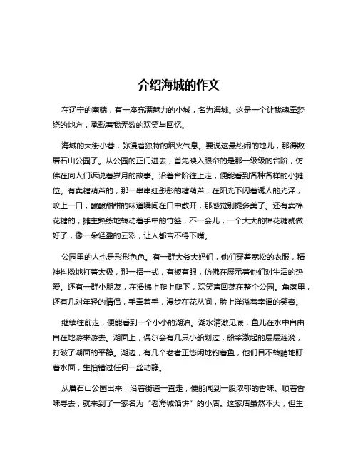 介绍海城的作文