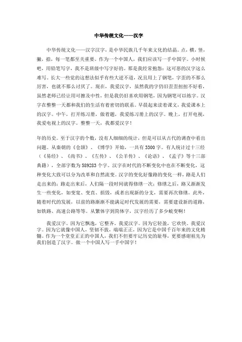 中华传统文化--汉字