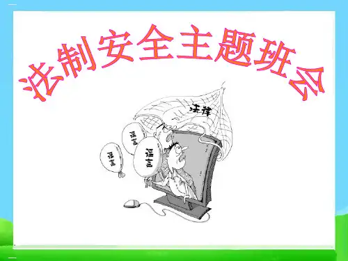 《法制安全主题班会》PPT(完美版)