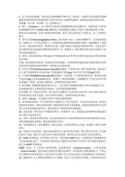 牛名词解释