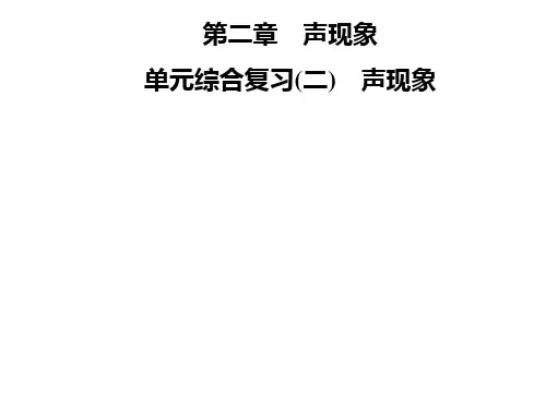 人教版八年级物理上册课件：第二章 单元综合复习(二) 声现象(共36张PPT)