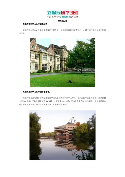 英国约克大学afm专业怎么样