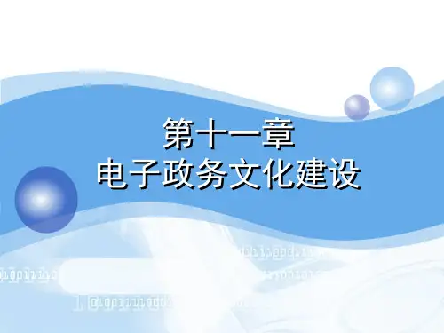 第十一章 电子政务文化建设