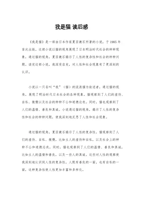 我是猫 读后感