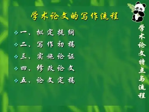 学术论文特点与流程