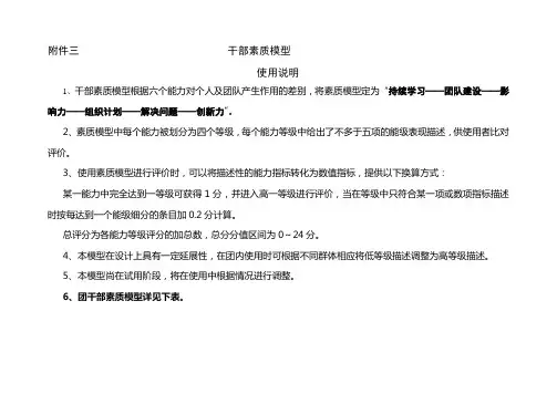 工作分析工具干部素质模型