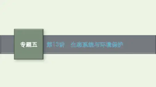 2021高考生物二轮复习第13讲生态系统与环境保护ppt课件