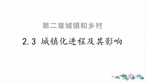 湘教版(2021)高中地理必修二PPT课件2.3城镇化进程及其影响
