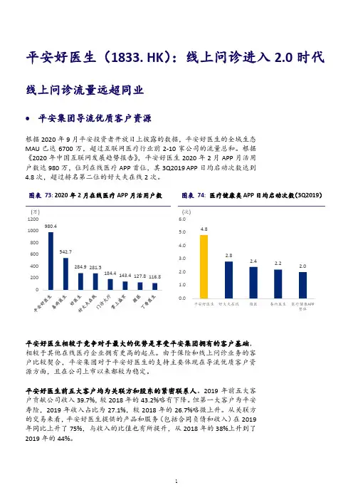 平安好医生市场布局及线上问诊市场情况分析