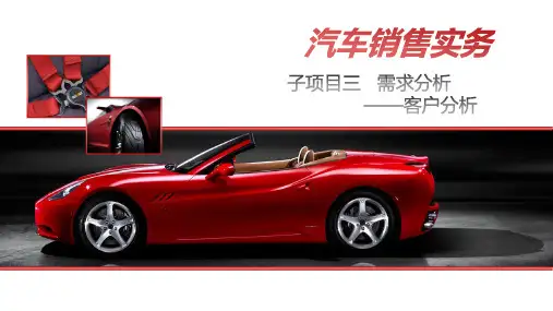 汽车销售实务课件 3需求分析的内容