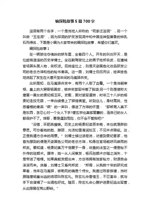 编探险故事5篇700字