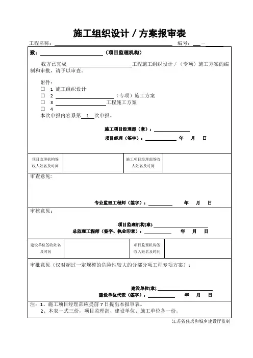 事故应急预案及审批表模板