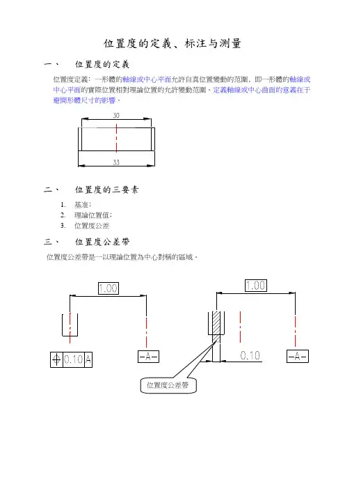 位置度公差测量方法