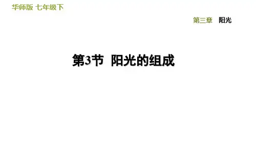 华师版科学七下第3章阳光同步练习课件 3.3  阳光的组成