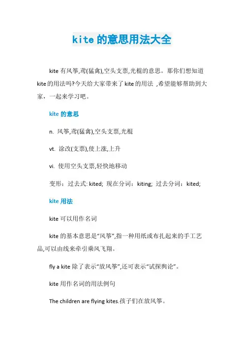 kite的意思用法大全
