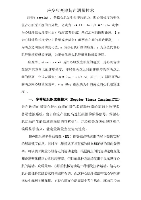 应变应变率超声测量技术