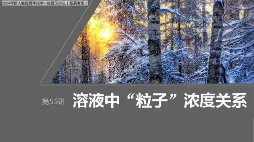 2024年新人教版高考化学一轮复习讲义(新高考版)  第9章 第55讲 溶液中“粒子”浓度关系