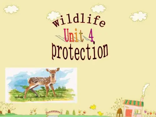 新人教版必修二 Unit 4 Wildlife protection-Warming up[课件]