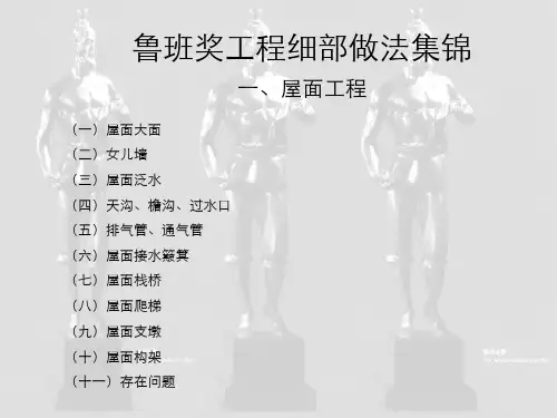 屋面工程之一鲁班奖细部做法集锦
