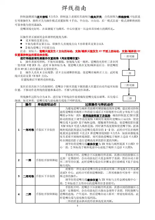 焊线操作指南