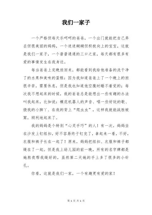 我们一家子作文400字