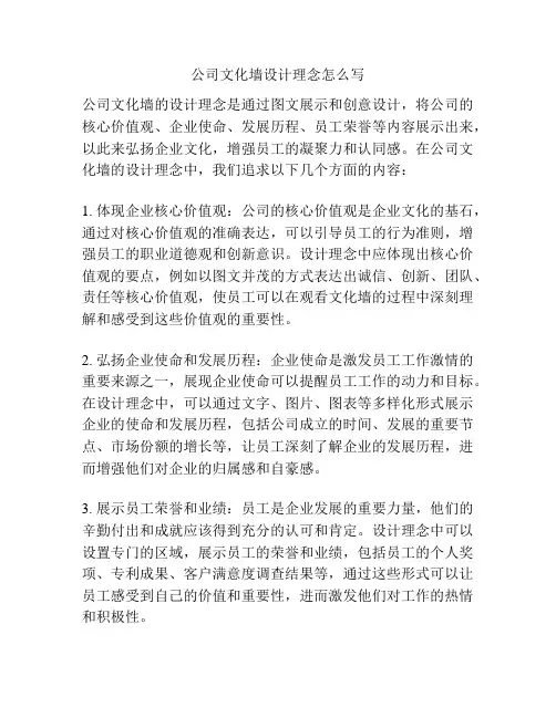 公司文化墙设计理念怎么写