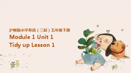 小学英语沪教版五年级下册《M1U1Tidy up-第一课时》课件