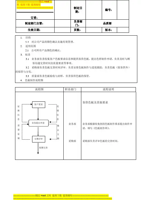 色板管r理制度