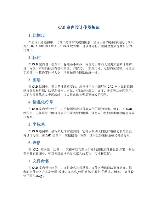 CAD室内设计作图规范