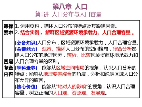 2023届高三地理一轮复习课件 人口增长与人口容量