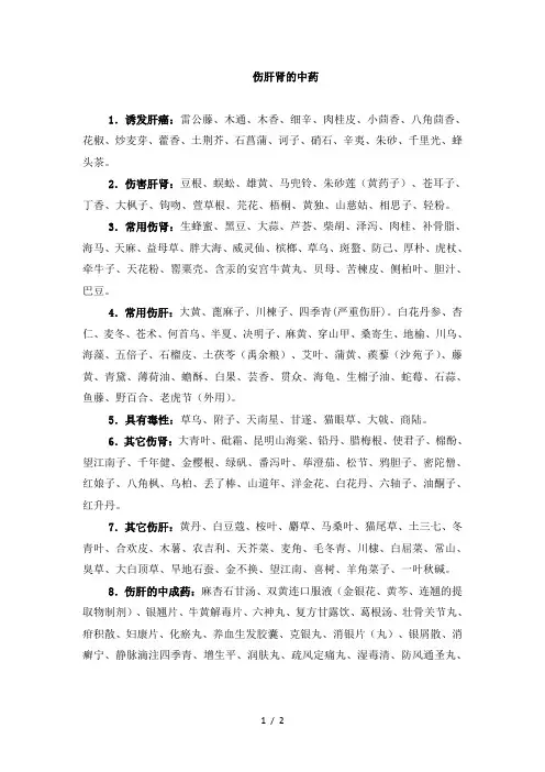07伤肝肾的中草药