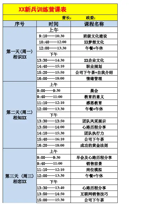 教育培训学校-新兵训练营